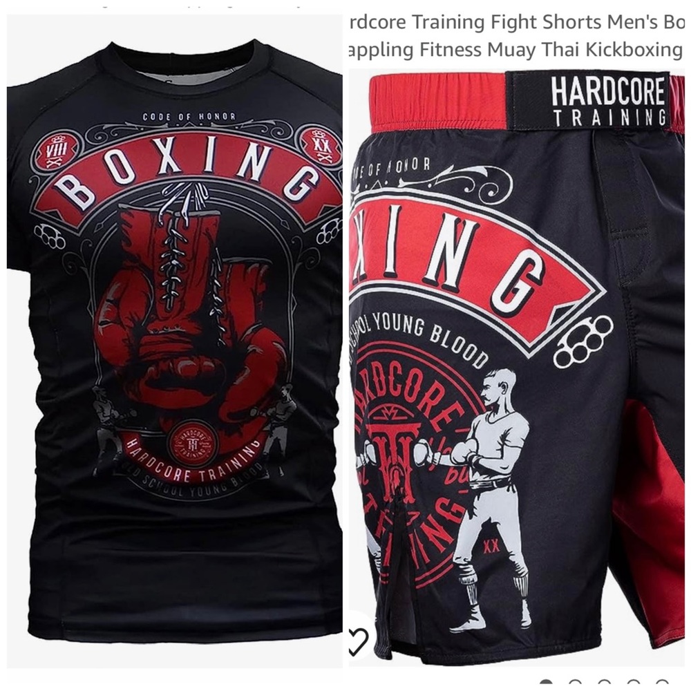 Boxing outfit, Barely worn, Compression shirt. And comfortable boxing shorts.